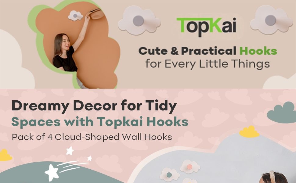 Basic Amazon A+ Content module excerpt, 970 pixels wide, from a cloud-shaped wall hooks A+ stack designed by Lystiq Creative