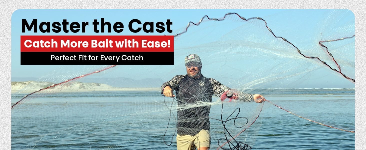 Premium-width Amazon A+ Content module excerpt, 1464 pixels wide, from a fishing cast net A+ stack designed by Lystiq Creative