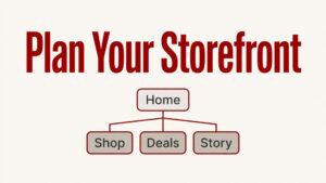 Thumbnail graphic with the words Plan Your Storefront